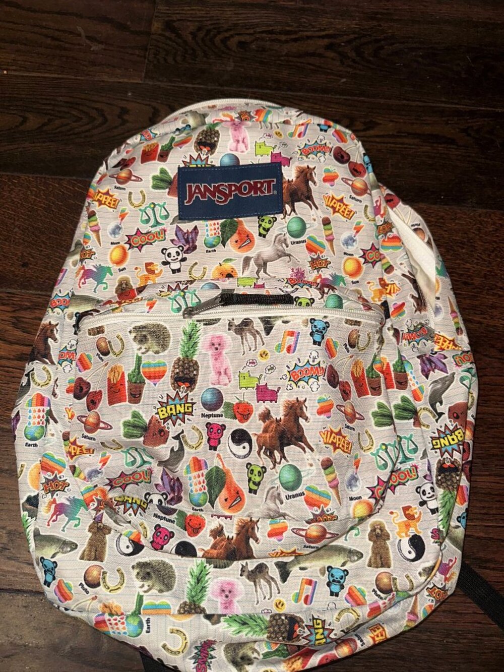 JanSport All Over Graphic Print Backpack Casual School Bookbag